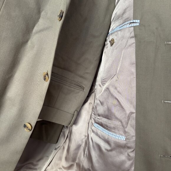 Men's Tommy Hilfiger Tan Suit SZ 40L 33W 100% Wool - Picture 4 of 13